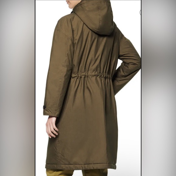 ANDREW MARC REVERSIBLE PARKA COAT QUILTED HOODED WENONAH WOMEN GREEN/BLACK SMALL - Picture 9 of 16